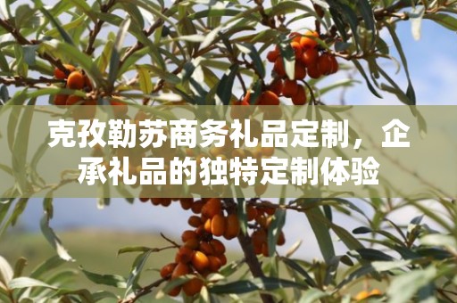 克孜勒苏商务礼品定制，企承礼品的独特定制体验